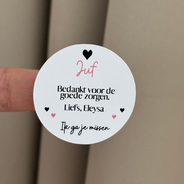 Leerkrachten stickers | bedankt voor de goede zorgen!