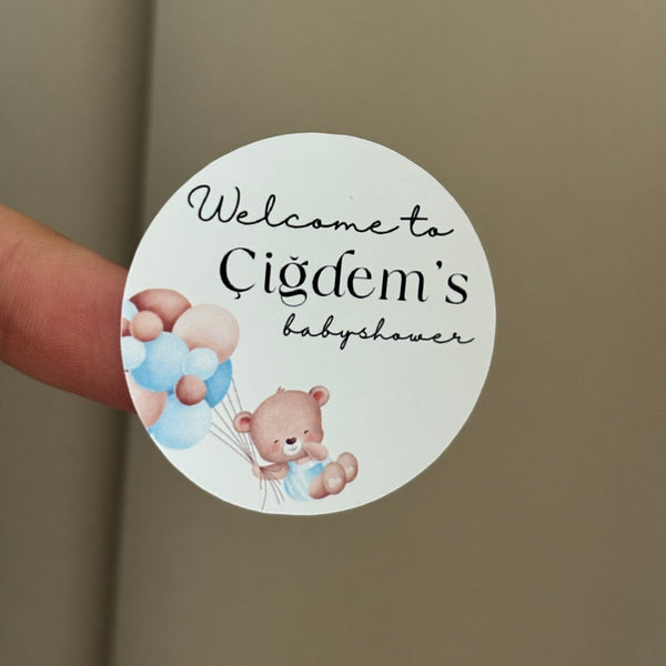 Welcome to | babyshower stickers Boy