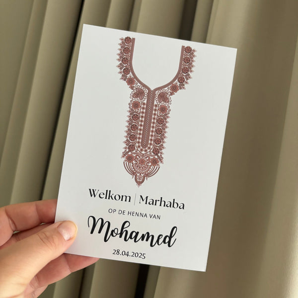 Tafelkaart mannen | Henna