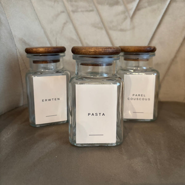 Kruidenlabels | beige Arimo| 4x6