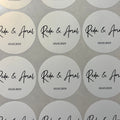 Ronde sticker | naam & datum