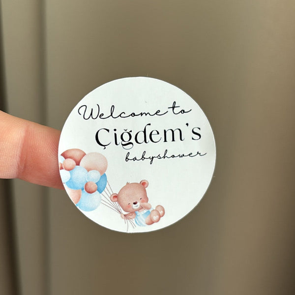 Welcome to | babyshower stickers Boy
