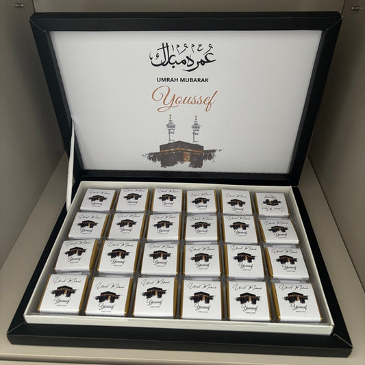 Umrah & Hadj Mubarak Chocoladebox | met inhoud & ontwerp