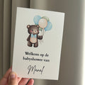 Babyshower Tafelkaart | beertje