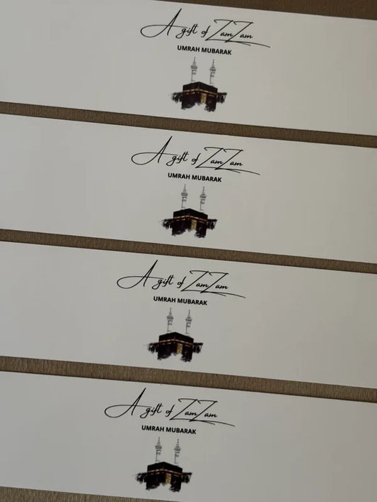 Flessen etiketten || A gift of Zamzam