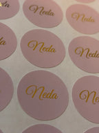 Ronde stickers || goudfolie