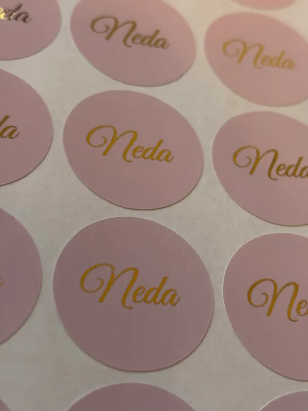 Ronde stickers || goudfolie