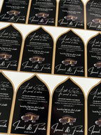 A gift of zamzam stickers zwart met goud