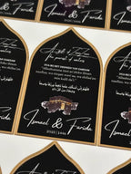 A gift of zamzam stickers zwart met goud