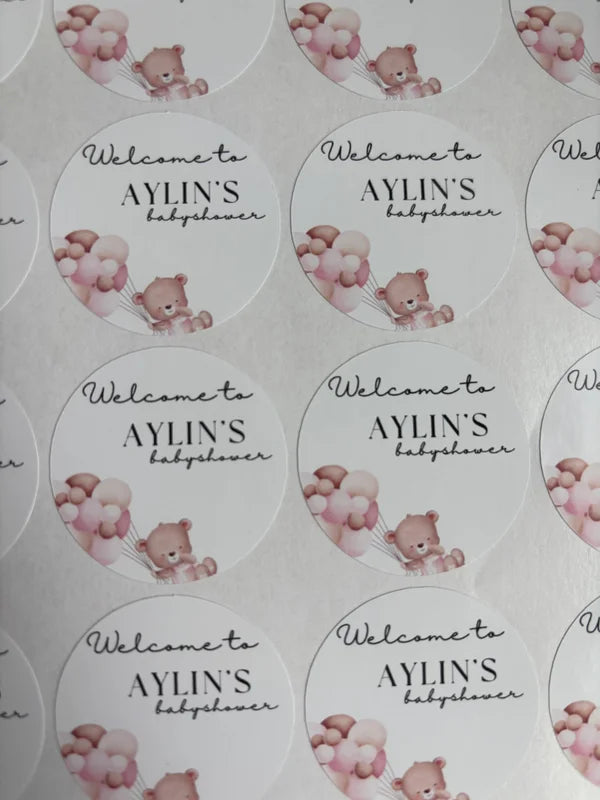 Geboorte stickers || Roze