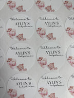 Geboorte stickers || Roze