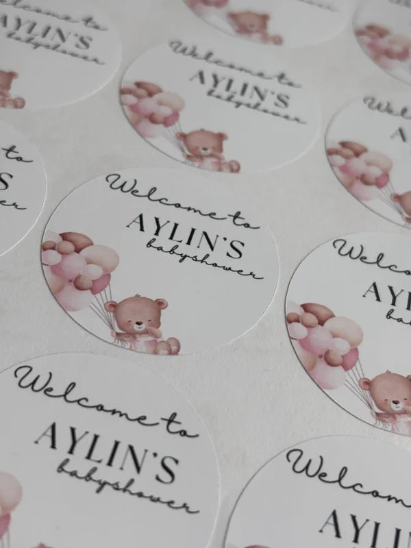 Geboorte stickers || Roze