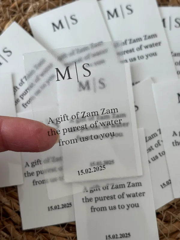 A gift of zamzam stickers || transparant