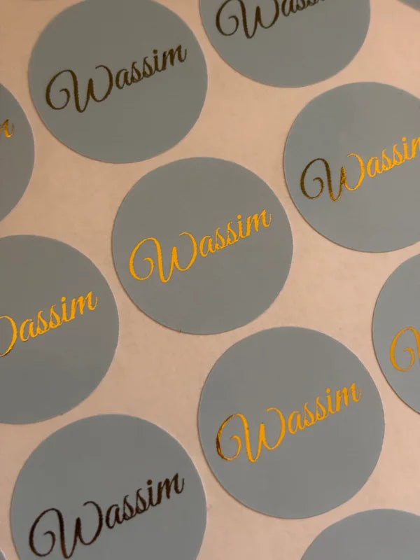 Ronde stickers || goudfolie