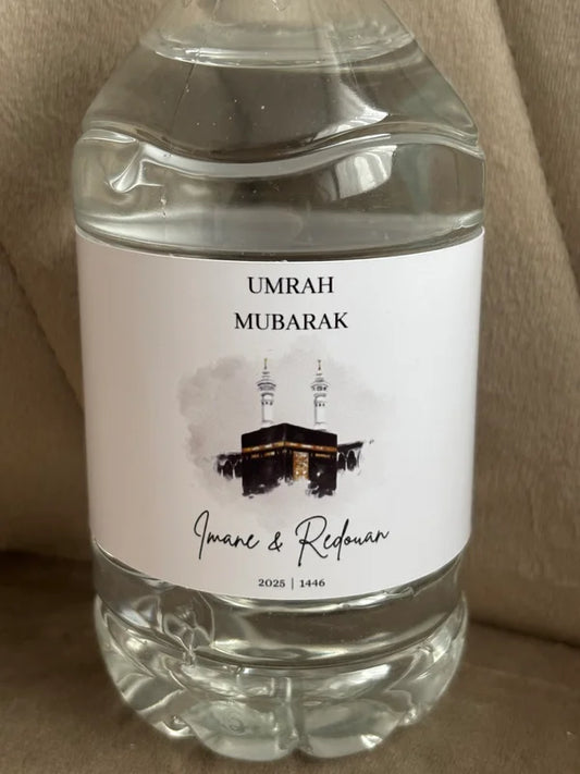 Flessen etiket | Umrah & Hadj Mubarak