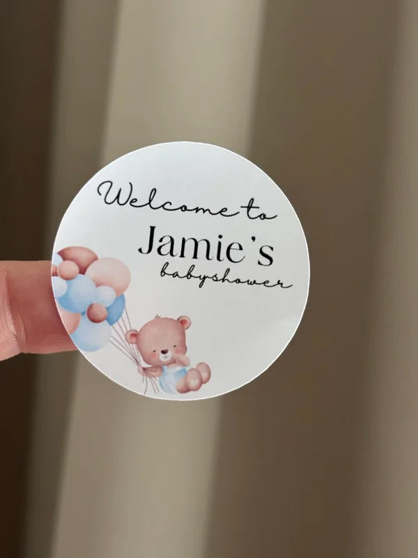 Welcome to | babyshower stickers Boy