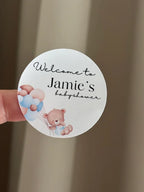 Welcome to | babyshower stickers Boy