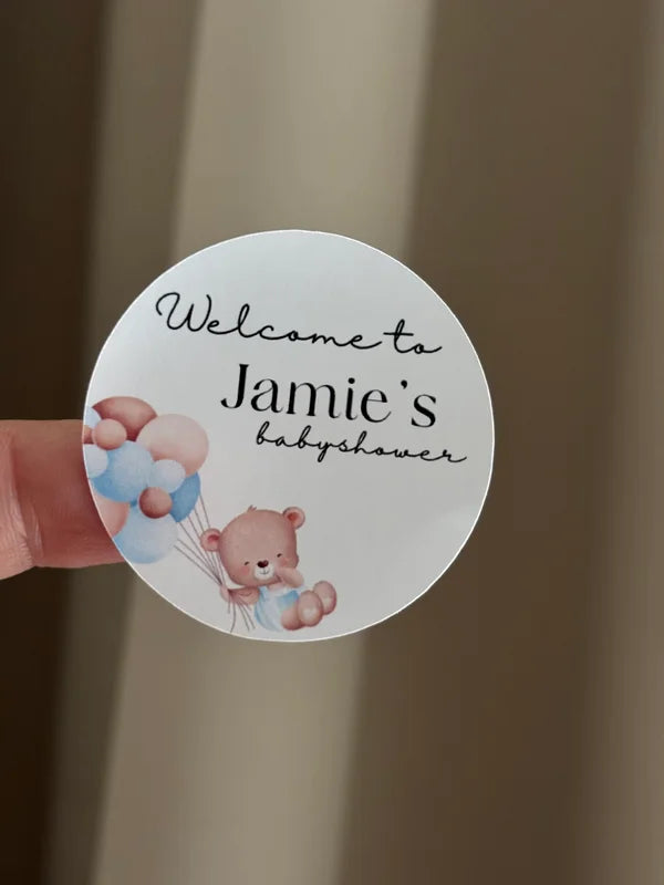 Welcome to | babyshower stickers Boy