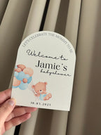 Welcome to | babyshower Tafelkaarten | Boy or girl