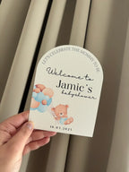 Welcome to | babyshower Tafelkaarten | Boy or girl