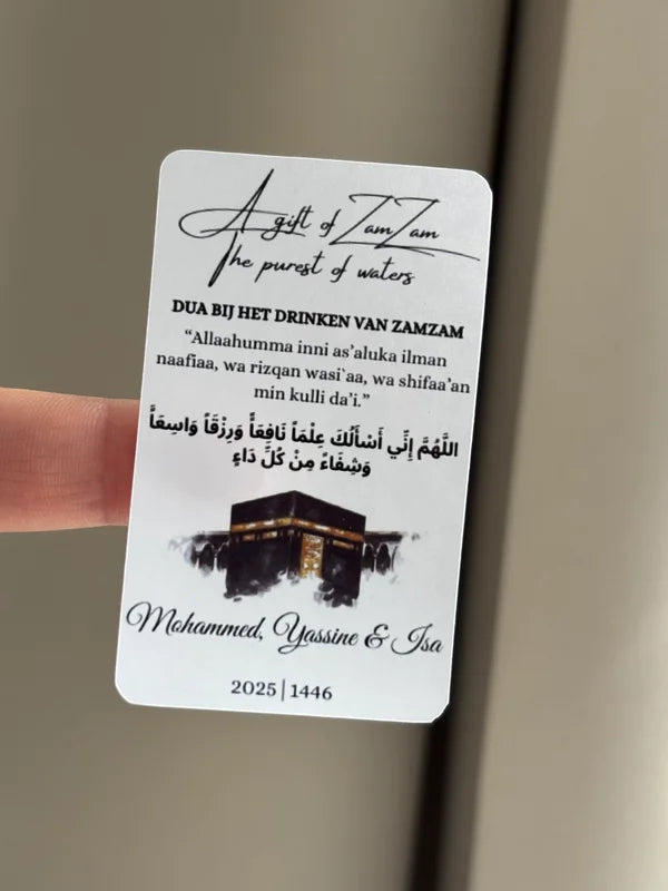 A gift of zamzam stickers