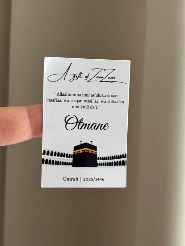 A gift of zamzam stickers