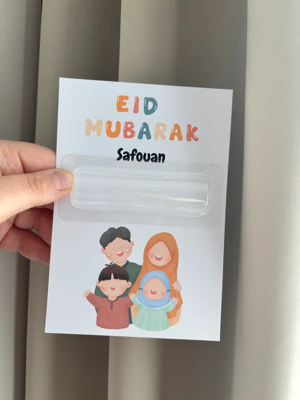 Eid Mubarak geldkaart met geldhouders