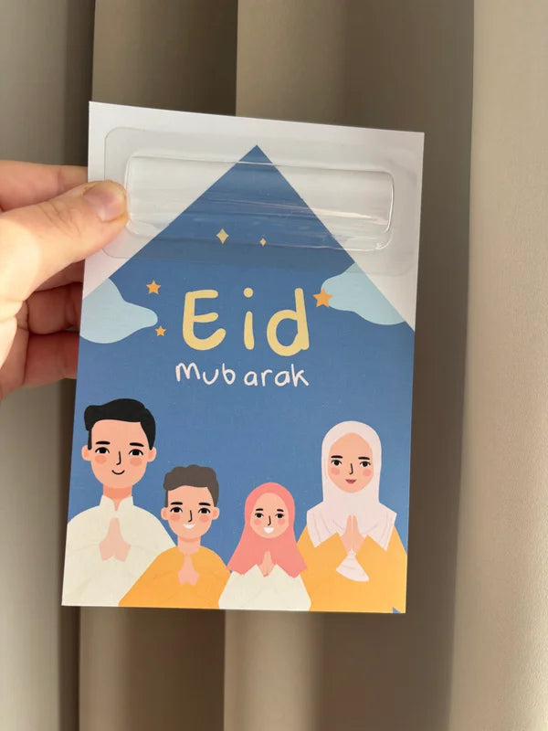 Eid Mubarak geldkaart met geldhouders