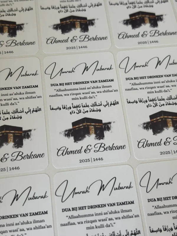 A gift of zamzam stickers