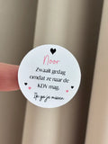 Afscheid stickers | naar de KDV