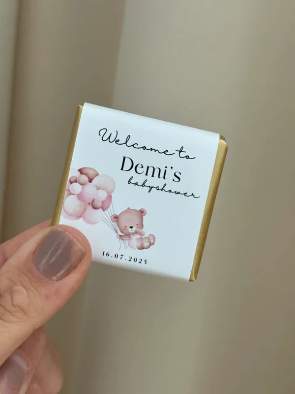 Babyshower Chocoladebox | girl or boy met inhoud & ontwerp