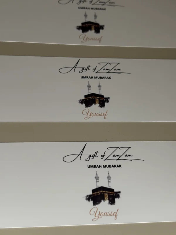 Flessen etiketten || A gift of Zamzam