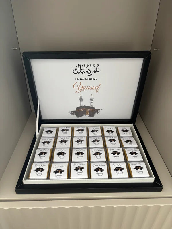Umrah & Hadj Mubarak Chocoladebox | met inhoud & ontwerp