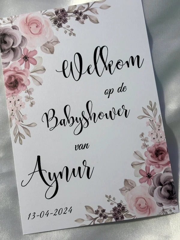 Babyshower Tafelkaart