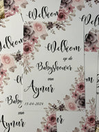 Babyshower Tafelkaart