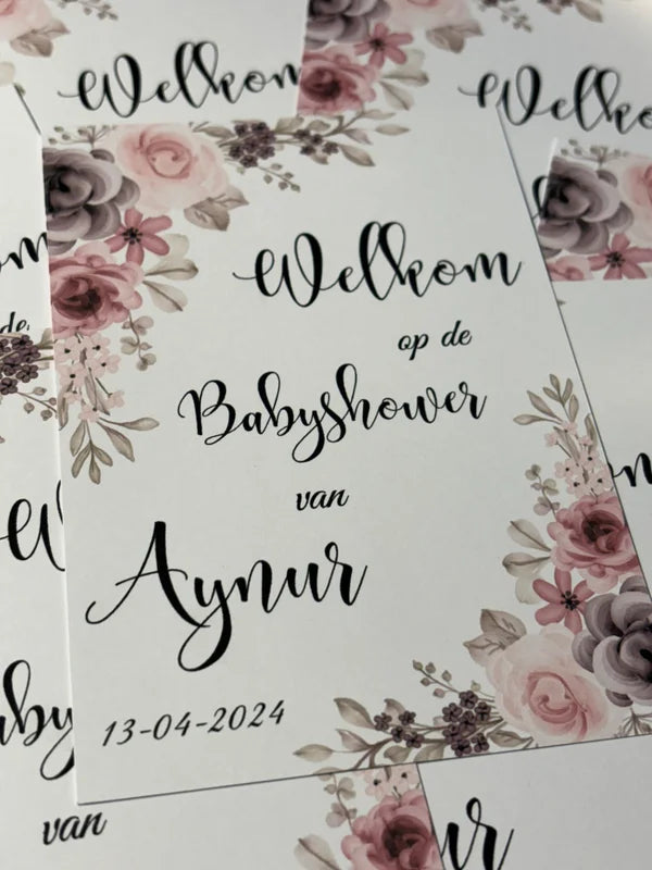 Babyshower Tafelkaart