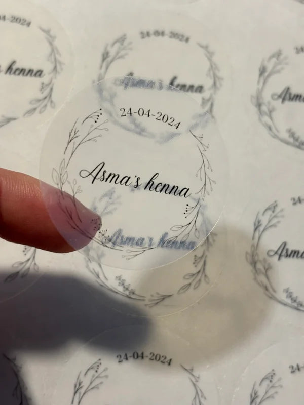 Transparante ronde stickers