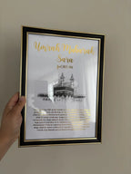 Umrah Mubarak lijst | goudfolie
