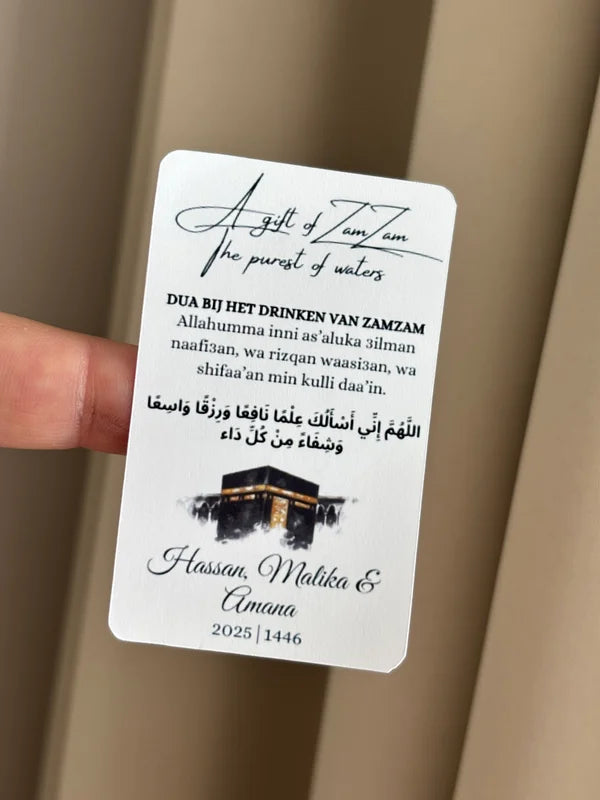 A gift of zamzam stickers