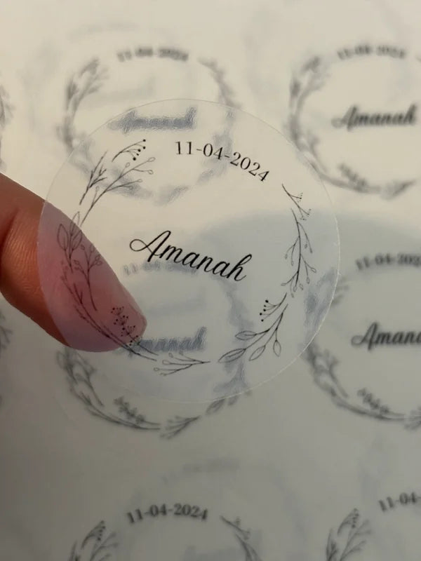 Transparante ronde stickers