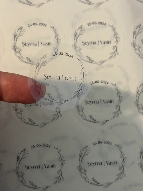 Transparante ronde stickers