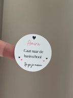 Afscheid stickers | Gaat naar de basisschool | roze of blauw