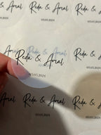 Ronde sticker | naam & datum
