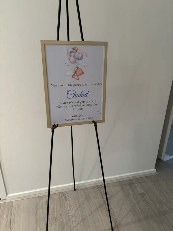Babyshower welkomslijst A3