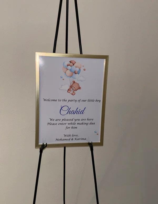 Babyshower welkomslijst A3