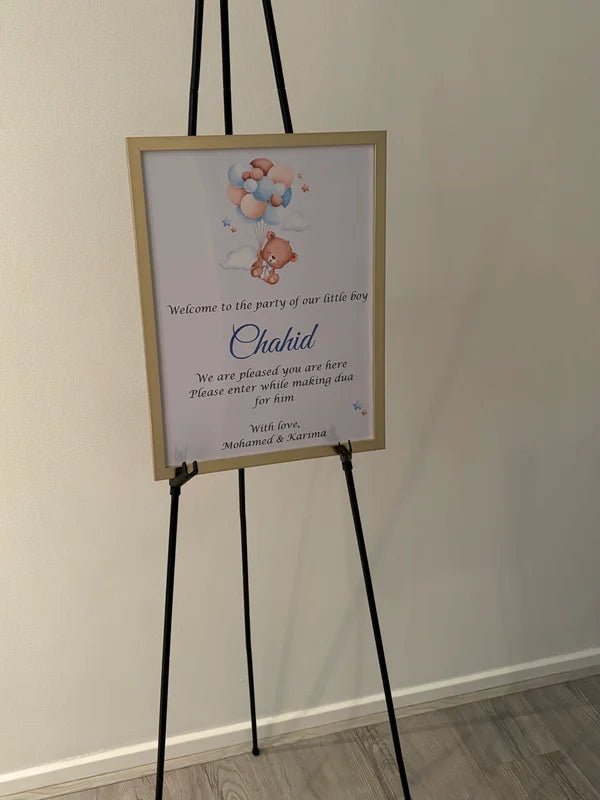 Babyshower welkomslijst A3