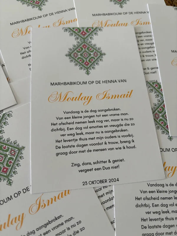 Henna Tafelkaarten mannen