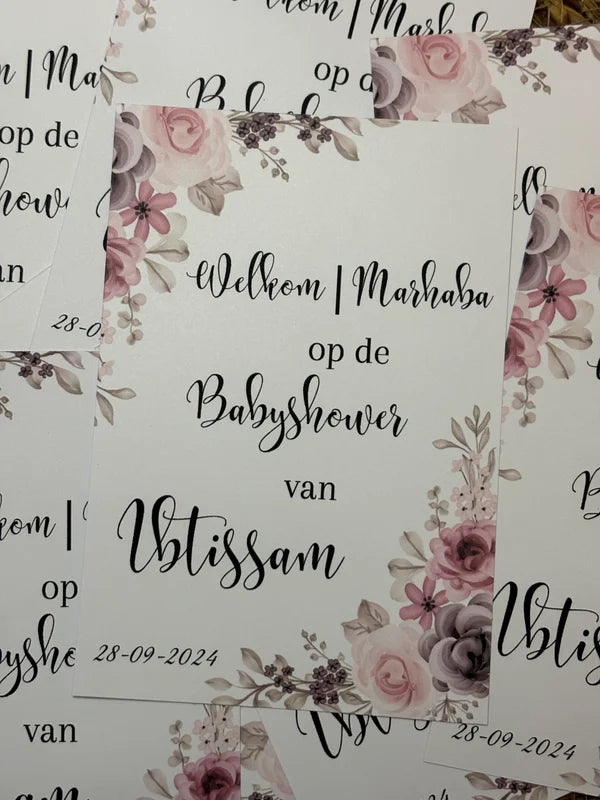 Babyshower Tafelkaart