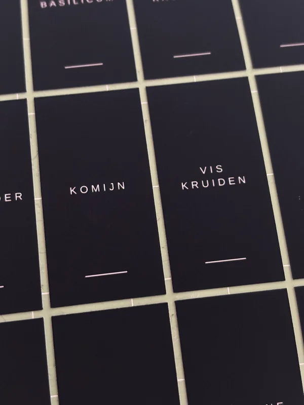 Kruidenlabels 3x6 || ZWART