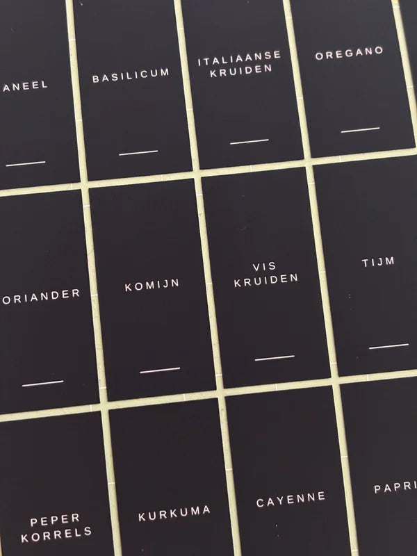 Kruidenlabels 3x6 || ZWART